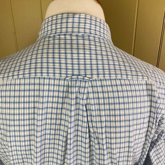 American Eagle men M classic fit checker pattern button down dress shirt - Picture 6 of 9
